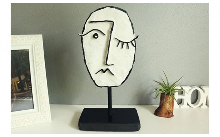 Abstract Face Sculpture - Wire Mesh June Project